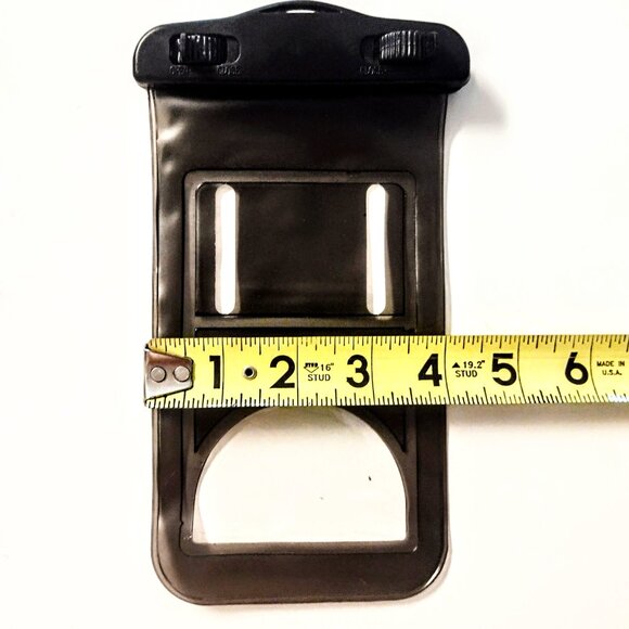 2 Pk Waterproof Universal Cell Phone Pouch (Lanyard +Arm Band) ~  Smoke & Yellow - Picture 7 of 9